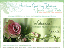 Tablet Screenshot of heirloomquiltingdesigns.com